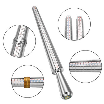 Professional Stick Ring Sizer Ring Stick Enlarger Mandrel Gauge Set Μεγέθη δακτύλων Μέτρηση κοσμημάτων Εργαλεία ταξινόμησης μεγεθών Εξοπλισμός