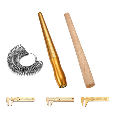 Professional Stick Ring Sizer Ring Stick Enlarger Mandrel Gauge Set Μεγέθη δακτύλων Μέτρηση κοσμημάτων Εργαλεία ταξινόμησης μεγεθών Εξοπλισμός
