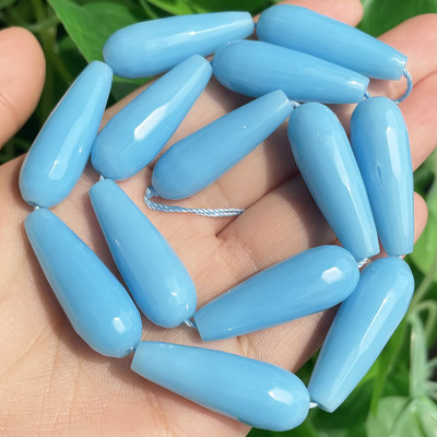 10x30mm csiszolt vízcsepp alakú kő természetes füstkvarc angelit gránát achátok laza gyöngyök ékszerkészítéshez barkács karkötő