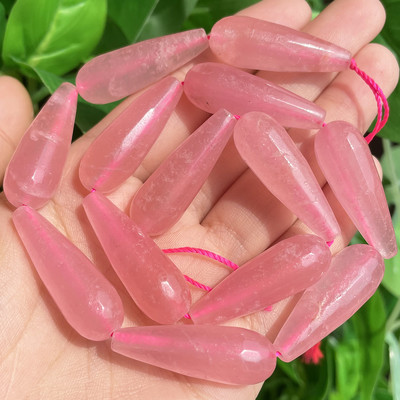 10x30mm csiszolt vízcsepp alakú kő természetes füstkvarc angelit gránát achátok laza gyöngyök ékszerkészítéshez barkács karkötő