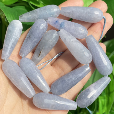 10x30mm csiszolt vízcsepp alakú kő természetes füstkvarc angelit gránát achátok laza gyöngyök ékszerkészítéshez barkács karkötő