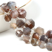 6-10 mm prirodne kamene perle od bocvanskog ahata maslinastog oblika s labavim odstojnikom za modne dodatke Narukvica za izradu nakita