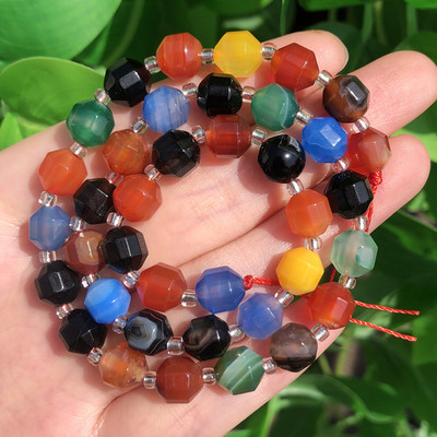 6-10 mm prirodne kamene perle od bocvanskog ahata maslinastog oblika s labavim odstojnikom za modne dodatke Narukvica za izradu nakita