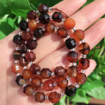 6-10 mm prirodne kamene perle od bocvanskog ahata maslinastog oblika s labavim odstojnikom za modne dodatke Narukvica za izradu nakita