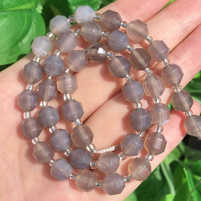 6-10 mm prirodne kamene perle od bocvanskog ahata maslinastog oblika s labavim odstojnikom za modne dodatke Narukvica za izradu nakita