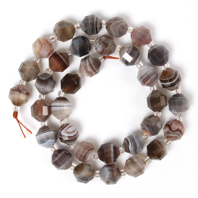 6-10 mm prirodne kamene perle od bocvanskog ahata maslinastog oblika s labavim odstojnikom za modne dodatke Narukvica za izradu nakita