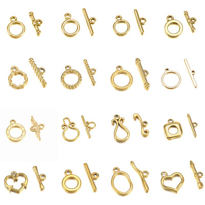 16 στυλ Χρυσό υψηλής ποιότητας από ανοξείδωτο χάλυβα OT κουμπώματα για DIY βραχιόλι κολιέ κοσμήματα Ευρήματα κατασκευή αξεσουάρ
