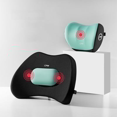 JINSERTA Μαξιλάρι μασάζ λαιμού Memory Foam Προσκέφαλο Ρυθμιζόμενο Μαξιλάρι οσφυϊκής στήριξης πλάτης καθίσματος Universal Home Αξεσουάρ αυτοκινήτου