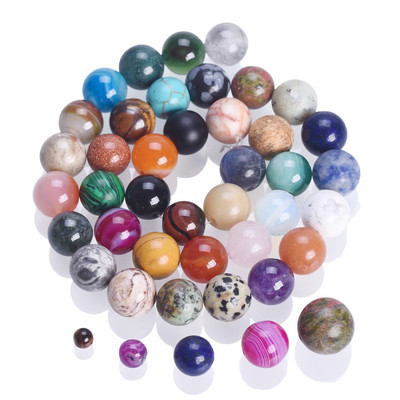 Кръгли 4 мм, 6 мм, 8 мм, 10 мм, 12 мм Естествен камък Rock Loose Spacer Beads lot за Гривна Изработка на бижута Находки Направи си сам Занаяти