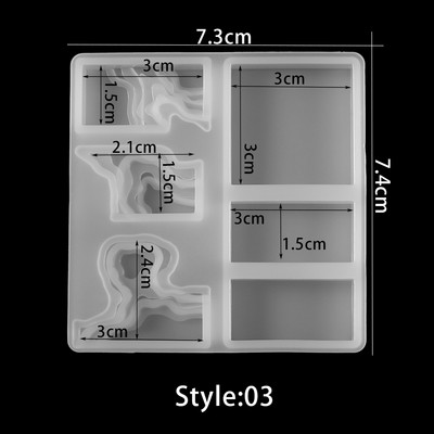 Splice Island Mountains Matrite din silicon din rasina epoxidica matrite din rasina epoxidica pentru flori uscate, decorative pentru fabricarea de bijuterii cu pandantiv