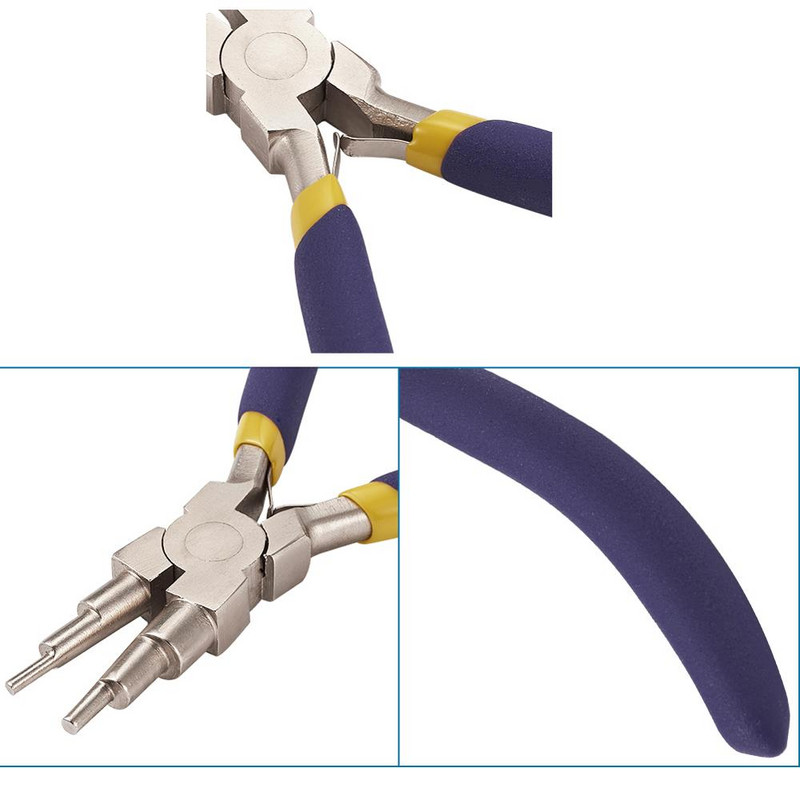 Set alata za DIY nakit s okruglim kliještima od ugljičnog čelika i bakrenom žicom za nakit za DIY izradu nakita, mješovite boje F80