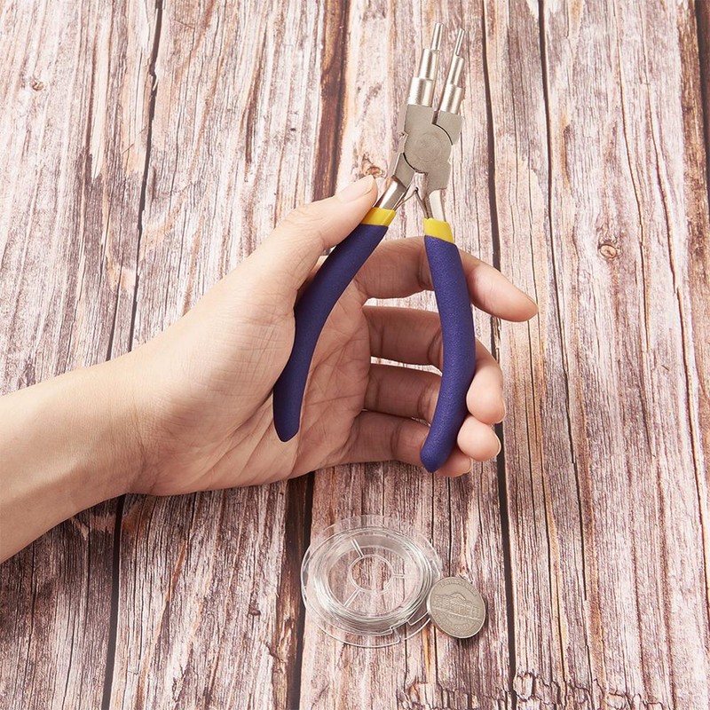 Set alata za DIY nakit s okruglim kliještima od ugljičnog čelika i bakrenom žicom za nakit za DIY izradu nakita, mješovite boje F80