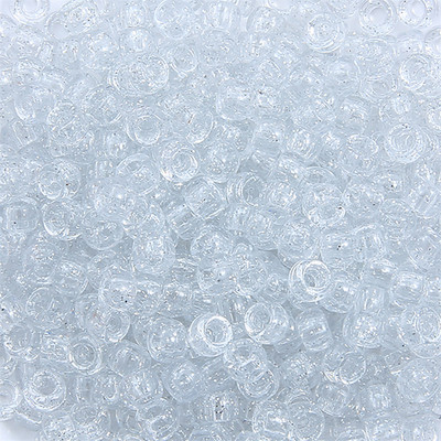 100db 6x9mm kerek nagy lyuk átlátszó csillogó műanyag akril gyöngyök ékszerkészítéshez barkács kézzel készített karkötő kiegészítők