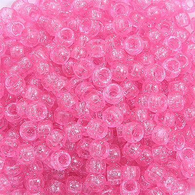 100db 6x9mm kerek nagy lyuk átlátszó csillogó műanyag akril gyöngyök ékszerkészítéshez barkács kézzel készített karkötő kiegészítők