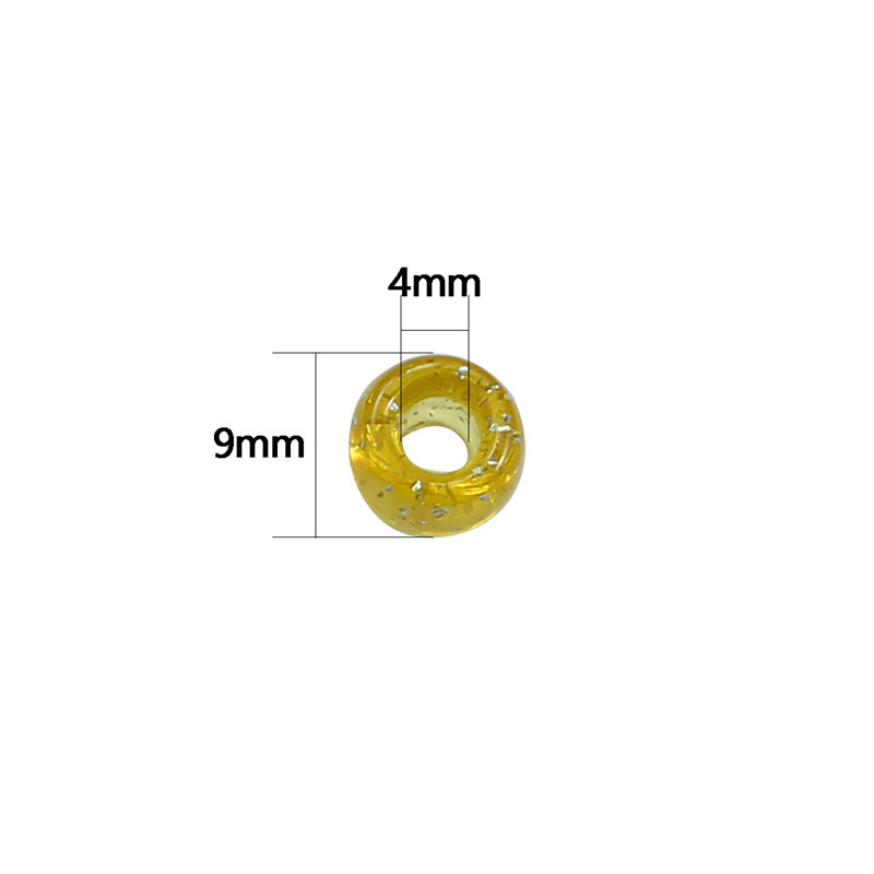 100db 6x9mm kerek nagy lyuk átlátszó csillogó műanyag akril gyöngyök ékszerkészítéshez barkács kézzel készített karkötő kiegészítők