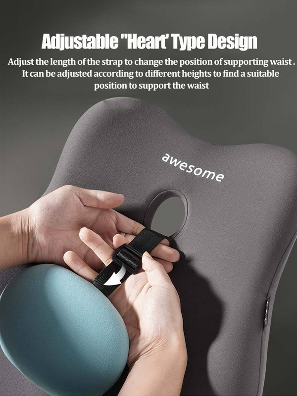 Automobilio juosmens nugaros atrama galvos atrama kaklo pagalvė atminties putplasčio juosmens pagalvė laikysenos koregavimo sėdynės pagalvėlė, skirta automobilio namų biurui