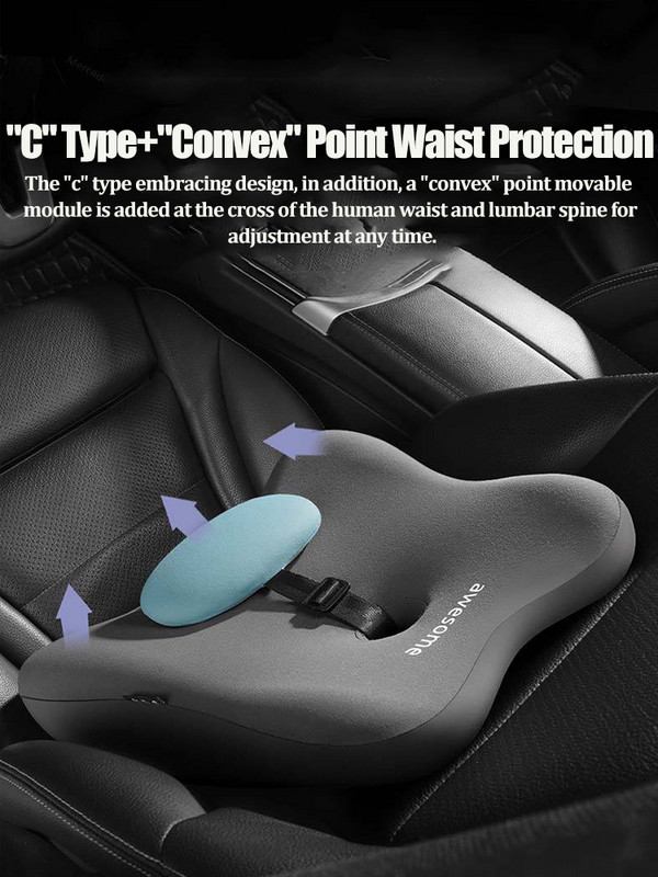 Automobilio juosmens nugaros atrama galvos atrama kaklo pagalvė atminties putplasčio juosmens pagalvė laikysenos koregavimo sėdynės pagalvėlė, skirta automobilio namų biurui