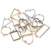 11Pcs/Lot 8 boja raznih geometrijskih šupljih prešanih cvjetnih okvira, privjesaka, smole za izradu nakita, ogrlica, kalup za privjesak