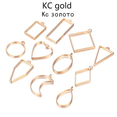 11Pcs/Lot 8 boja raznih geometrijskih šupljih prešanih cvjetnih okvira, privjesaka, smole za izradu nakita, ogrlica, kalup za privjesak