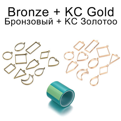 11Pcs/Lot 8 boja raznih geometrijskih šupljih prešanih cvjetnih okvira, privjesaka, smole za izradu nakita, ogrlica, kalup za privjesak