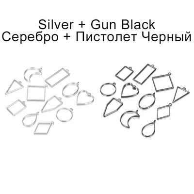 11Pcs/Lot 8 boja raznih geometrijskih šupljih prešanih cvjetnih okvira, privjesaka, smole za izradu nakita, ogrlica, kalup za privjesak