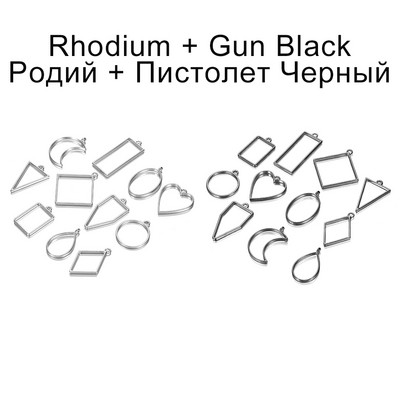 11Pcs/Lot 8 boja raznih geometrijskih šupljih prešanih cvjetnih okvira, privjesaka, smole za izradu nakita, ogrlica, kalup za privjesak