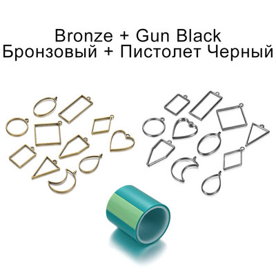 11Pcs/Lot 8 boja raznih geometrijskih šupljih prešanih cvjetnih okvira, privjesaka, smole za izradu nakita, ogrlica, kalup za privjesak