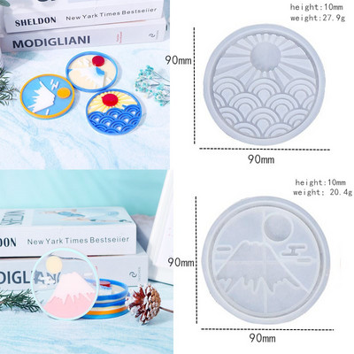 Mucegai din silicon pentru suport pentru vinuri, bricolaj, neregulat, suport pentru raft pentru vin roșu, matriță rotundă pentru tampoane pentru cupe pentru rășină epoxidica UV, matriță din rășină pentru decorarea casei