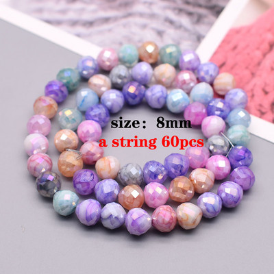 Nove fasetirane kristalne staklene perle u boji Jagoda Kap vodene perle u obliku srca Šarm Labave staklene perle s odstojnikom za izradu nakita