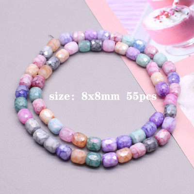 Nove fasetirane kristalne staklene perle u boji Jagoda Kap vodene perle u obliku srca Šarm Labave staklene perle s odstojnikom za izradu nakita