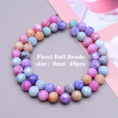 Nove fasetirane kristalne staklene perle u boji Jagoda Kap vodene perle u obliku srca Šarm Labave staklene perle s odstojnikom za izradu nakita