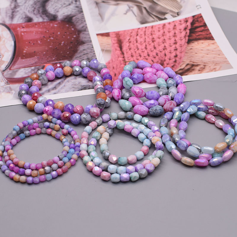 Nove fasetirane kristalne staklene perle u boji Jagoda Kap vodene perle u obliku srca Šarm Labave staklene perle s odstojnikom za izradu nakita