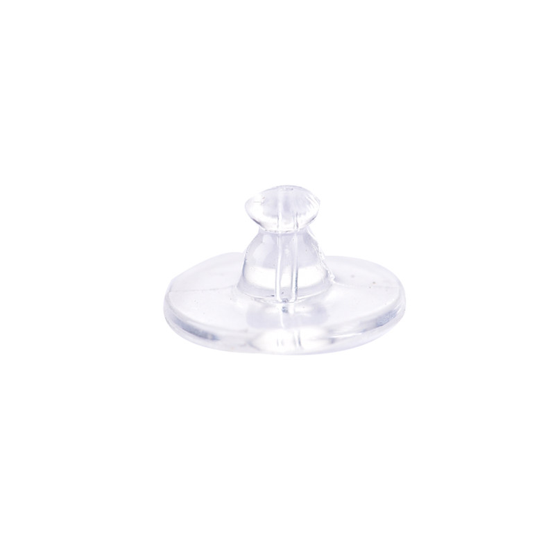 50 db/tétel 6X10mm UFO formájú fülbevaló hátlapok átlátszó szilikon puha gumi dugók véggyöngyök barkács ékszerkészítési kiegészítőkhöz