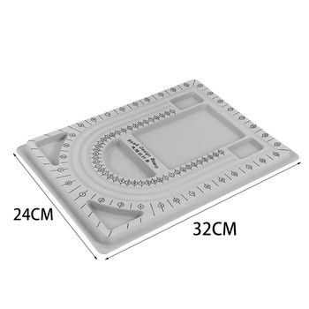 Beading Board Γκρι Flocked Bead Board Tray Design Craft Bead Teeezers For DIY βραχιόλι Κολιέ Κοσμήματα κατασκευής αξεσουάρ