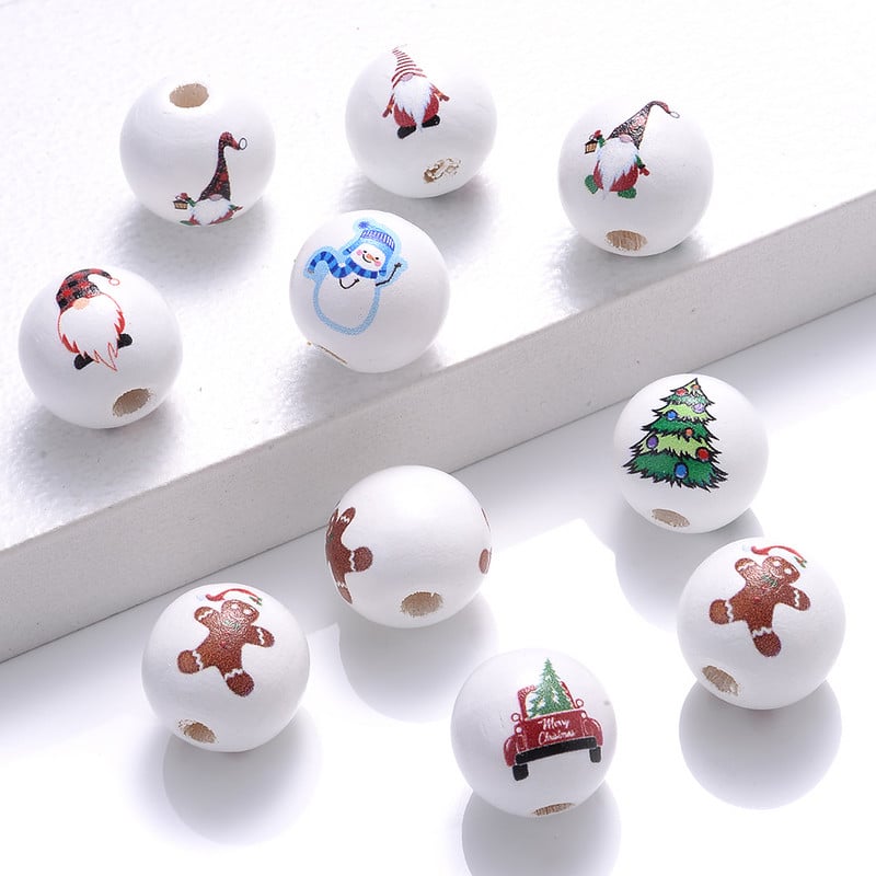 10db 15mm-es karácsonyi fagyöngyök Mikulás hóember laza távtartó gyöngyök ékszerkészítéshez barkácsolás karkötők nyaklánc kiegészítők