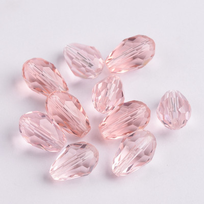 Fasetirano kristalno staklo u obliku suze 5x3 mm 8x6 mm 12x8 mm 15x10 mm Lot labavih perli za izradu nakita DIY nalazi za naušnice