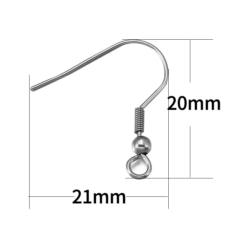 50 tk 316 Kirurgilised roostevabast terasest kõrvarõngaklambrid kalakonksu rippuv DIY kõrvarõnga aluse leiud ehete valmistamise tarvikute jaoks