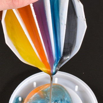 Κύπελλα σιλικόνης Split Bo Paints Pouring Acrylic Paint Pour Cup 5 Channel Dividers DIY Epoxy Resin Tools for Jewelry Making Craft