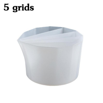 Silikonske podijeljene čašice za izlijevanje boja Čašica za izlijevanje akrilne boje 5-kanalni razdjelnici DIY alati od epoksidne smole za obrt za izradu nakita