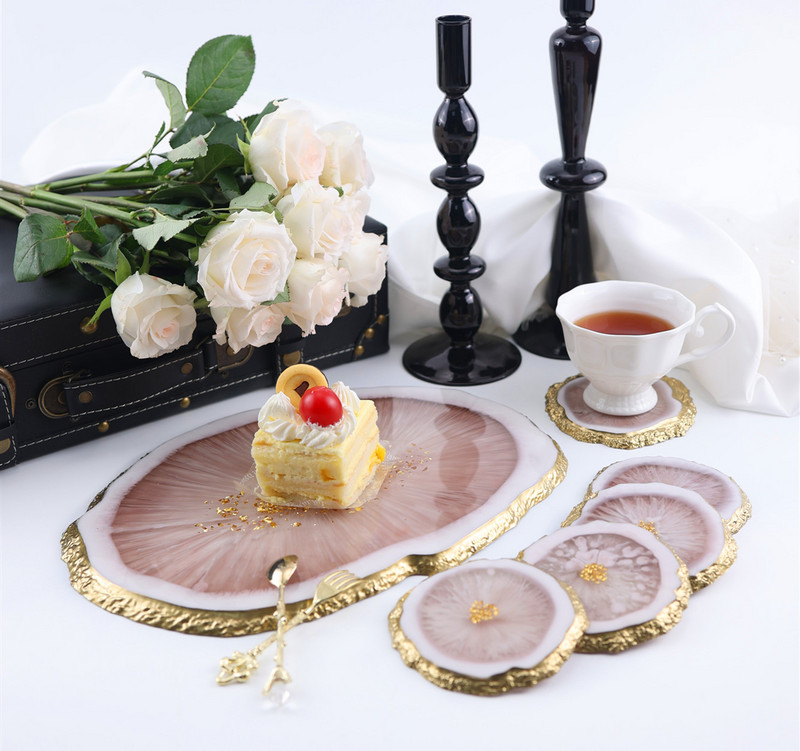 Netaisyklingo padėklo padėkliuko veidrodžio silikoninė forma „pasidaryk pats“ kristalinė epoksidinės dervos forma