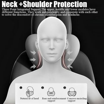 Възглавница за кола Възглавница за врата с мемори пяна Шийна лумбална опора Облегалка за глава Облегалка за кръста Възглавница за кола Домашен офис Облекчаване на умората