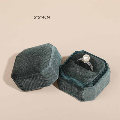1 бр. Многоцветна нова овална кутия за бижута от рипсено кадифе Горещо продаван пръстен/двоен пръстен 5,5x4,2x4,3 см кутия за бижута за сватба