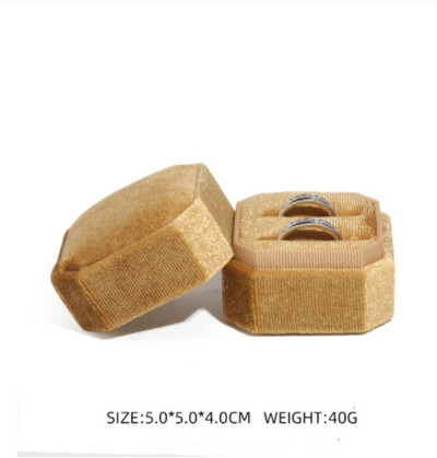 1 бр. Многоцветна нова овална кутия за бижута от рипсено кадифе Горещо продаван пръстен/двоен пръстен 5,5x4,2x4,3 см кутия за бижута за сватба