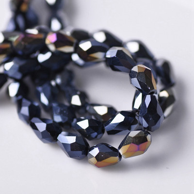 Sticlă de cristal placată AB fațetată în formă de lacrimă 5x3 7x5 12x8mm 15x10mm 18x12mm Mărgele de artizanat în vrac pentru realizarea de bijuterii DIY