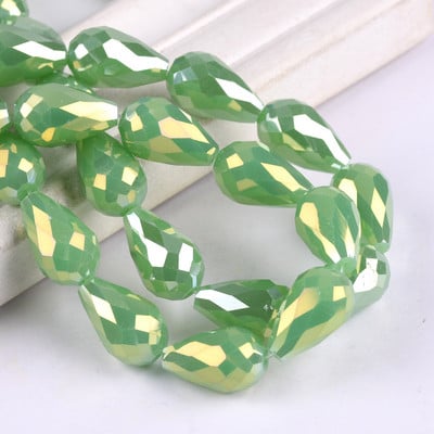 Sticlă de cristal placată AB fațetată în formă de lacrimă 5x3 7x5 12x8mm 15x10mm 18x12mm Mărgele de artizanat în vrac pentru realizarea de bijuterii DIY