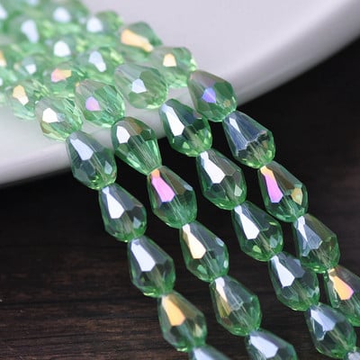 Sticlă de cristal placată AB fațetată în formă de lacrimă 5x3 7x5 12x8mm 15x10mm 18x12mm Mărgele de artizanat în vrac pentru realizarea de bijuterii DIY