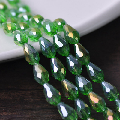 Sticlă de cristal placată AB fațetată în formă de lacrimă 5x3 7x5 12x8mm 15x10mm 18x12mm Mărgele de artizanat în vrac pentru realizarea de bijuterii DIY