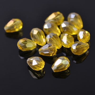 Sticlă de cristal placată AB fațetată în formă de lacrimă 5x3 7x5 12x8mm 15x10mm 18x12mm Mărgele de artizanat în vrac pentru realizarea de bijuterii DIY