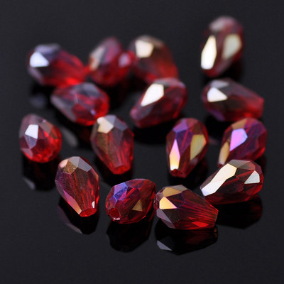 Sticlă de cristal placată AB fațetată în formă de lacrimă 5x3 7x5 12x8mm 15x10mm 18x12mm Mărgele de artizanat în vrac pentru realizarea de bijuterii DIY