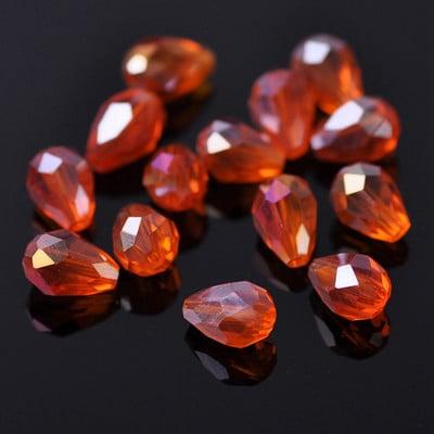 Sticlă de cristal placată AB fațetată în formă de lacrimă 5x3 7x5 12x8mm 15x10mm 18x12mm Mărgele de artizanat în vrac pentru realizarea de bijuterii DIY